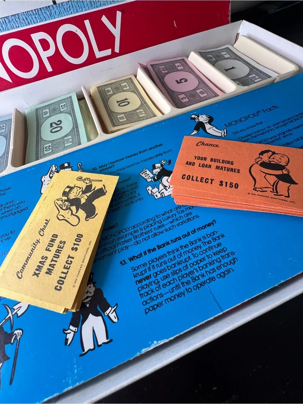 Vintage 1978 Monopoly Board Game, Parker Brothers Classic Set with Metal Tokens